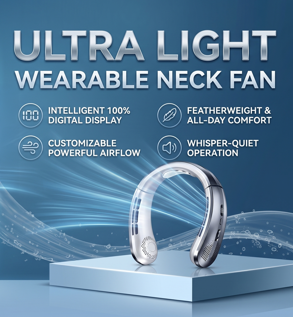 Ultra Light Wearable Neck Fan 2026 Version