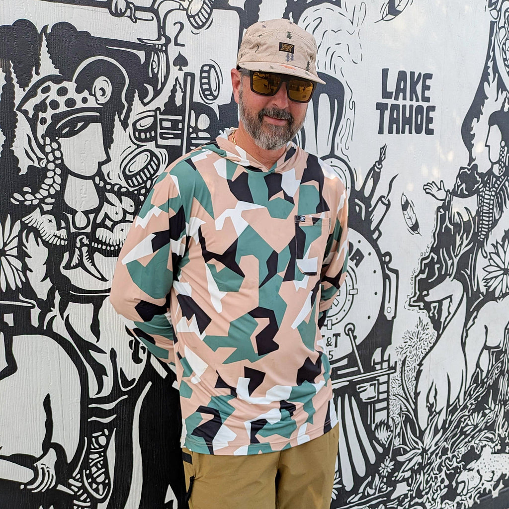Carson Sun Hoodie - Tan Nordic Camo