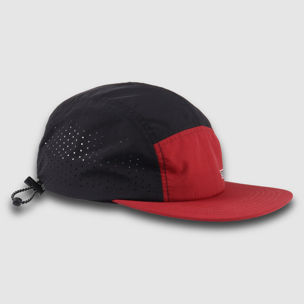 Crushable 5-Panel Camper Hat - Maroon/Black