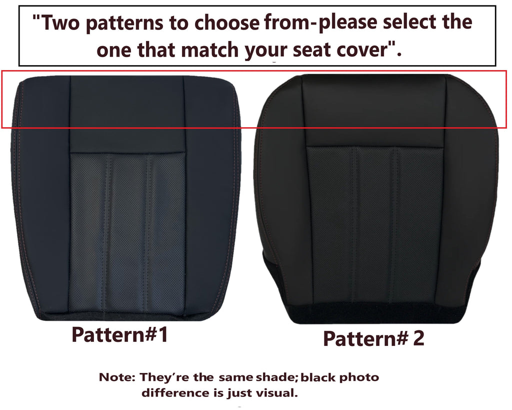 2008 - 2020 For Dodge Grand Caravan Replacement Bottom Seat Cover W/ Red Stitching: Choose your pattern
