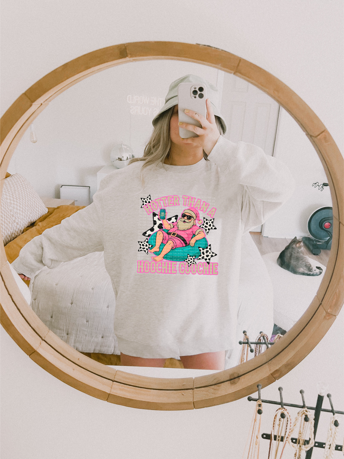 Hotter and a hoochie Santa  tee or sweatshirt