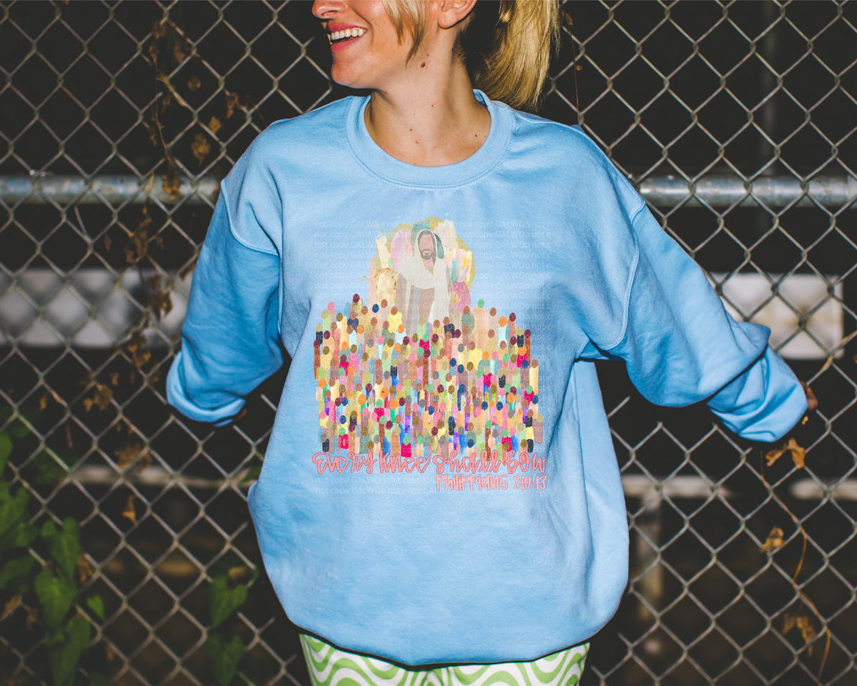 Every Knee Shall Bow — Pastel Edition Tee or Sweatshirt