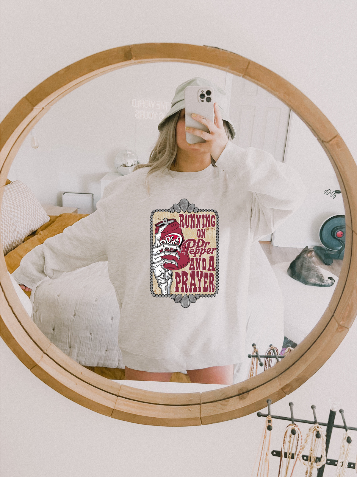 Running on Dr Pepper & a Prayer Graphic Tee or Sweatshirt