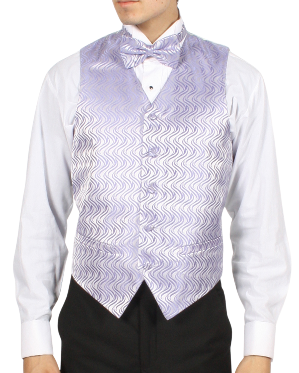 Ferrecci Mens PV150 - Purple with White Back Adjustable Vest Set