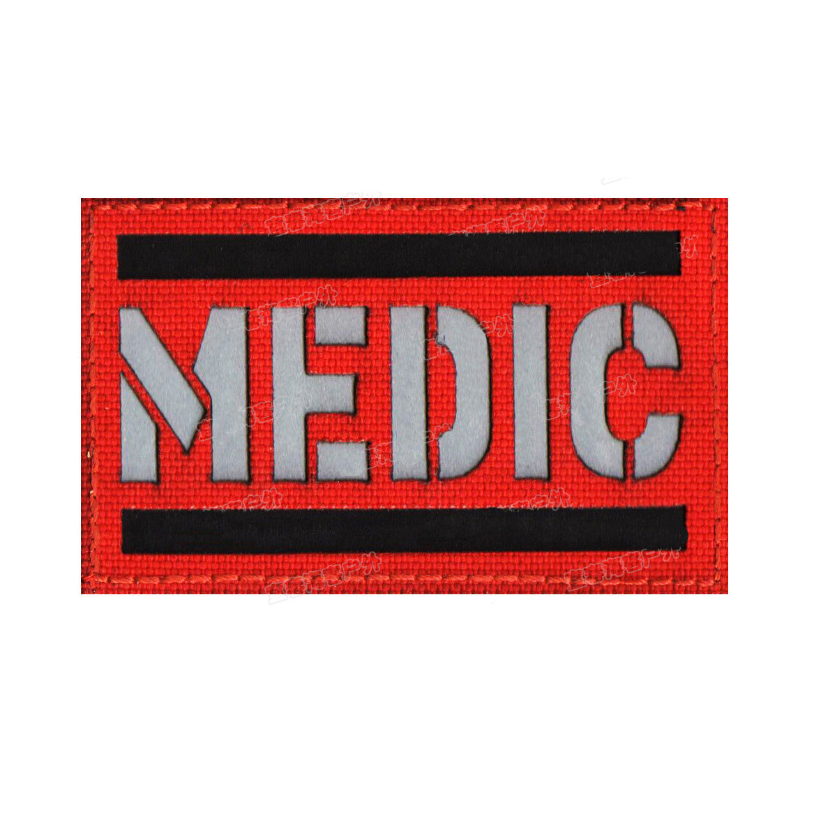 MEDIC Red and Black - Reflective Nylon Patch