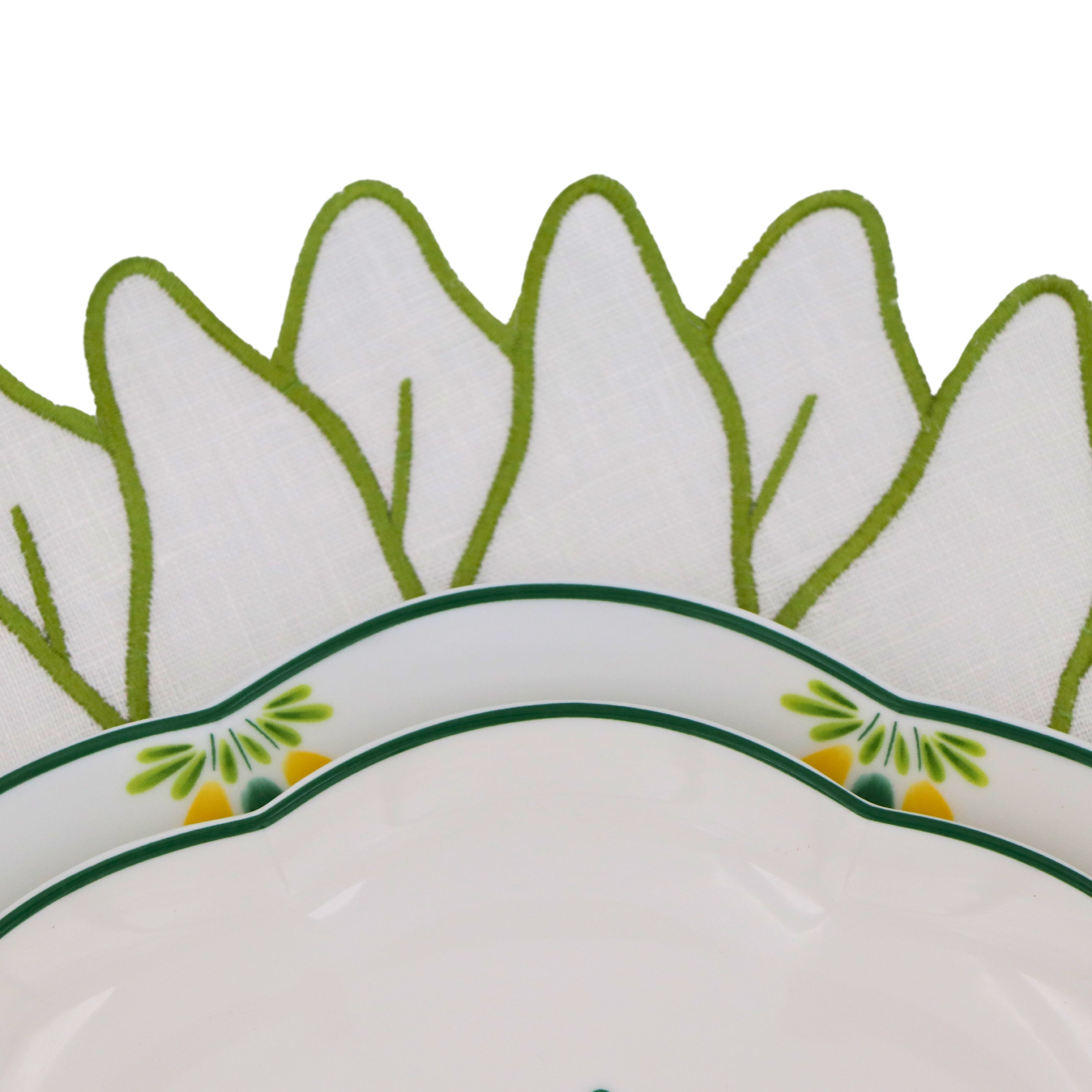 Valensole Lavender Scalloped Dinner Plate - Set of 4 (+1 Bonus Plate)