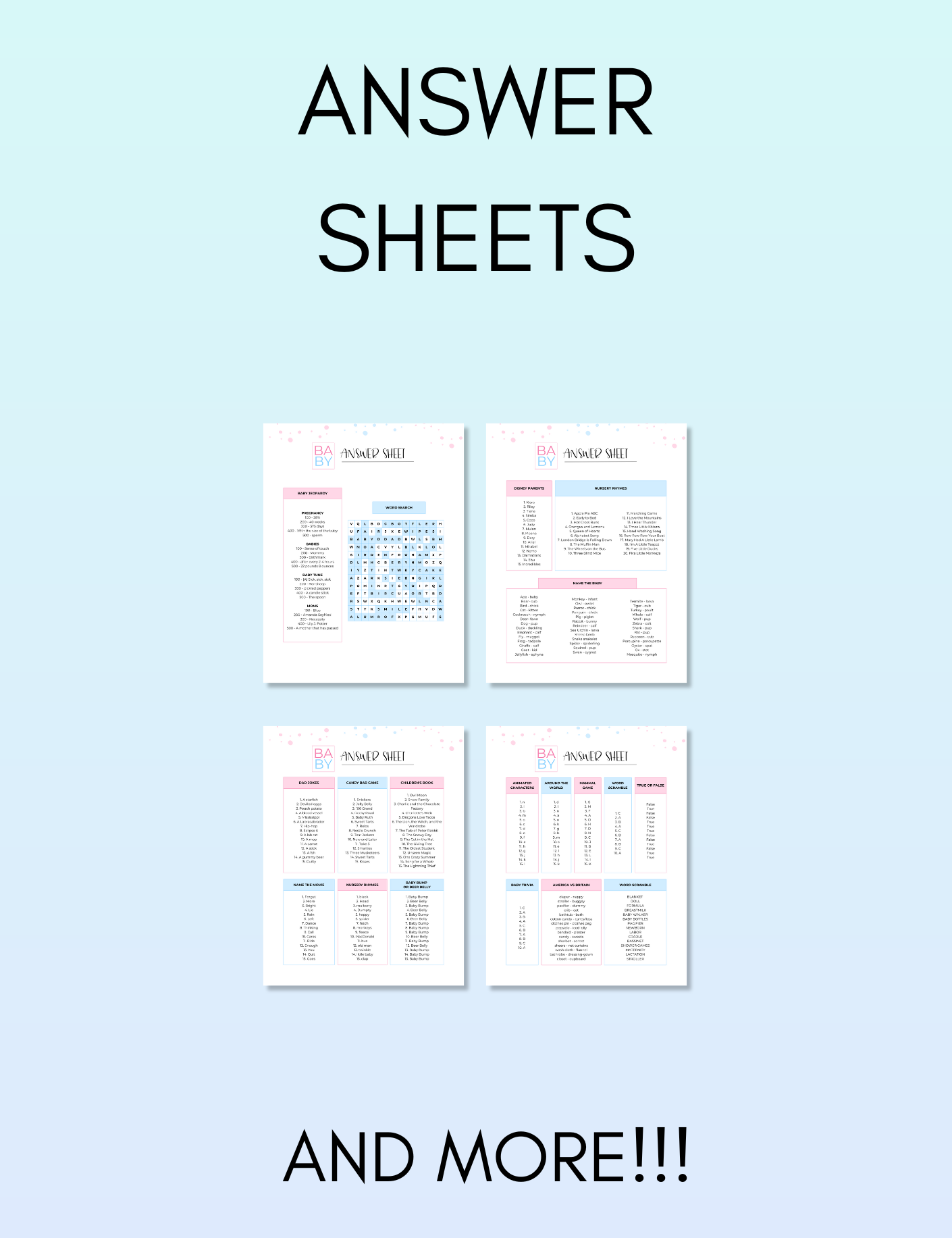 Baby Shower Games