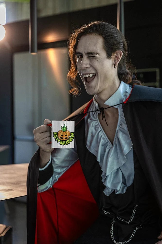 Happy Halloween Pumpkin Stoner 15oz Coffee Mug