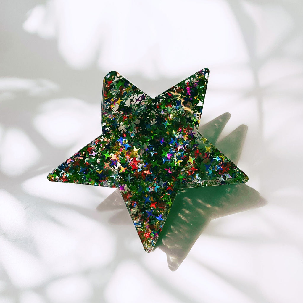 Velvet Claws Glitter Star Hair Claw