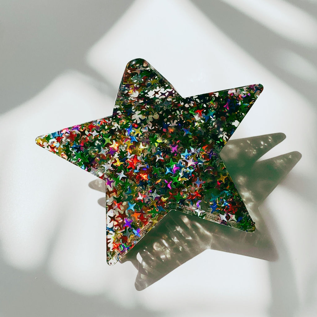 Velvet Claws Glitter Star Hair Claw