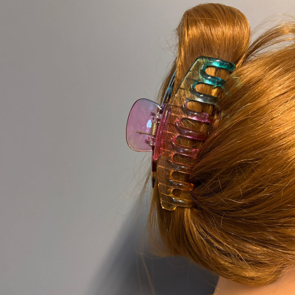 Velvet Claws Hair Claw | The Lobster in Glossy Translucent Rainbow