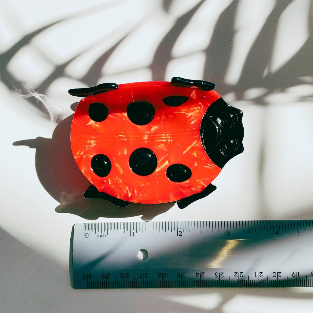 Velvet Claws Ladybug Hair Claw