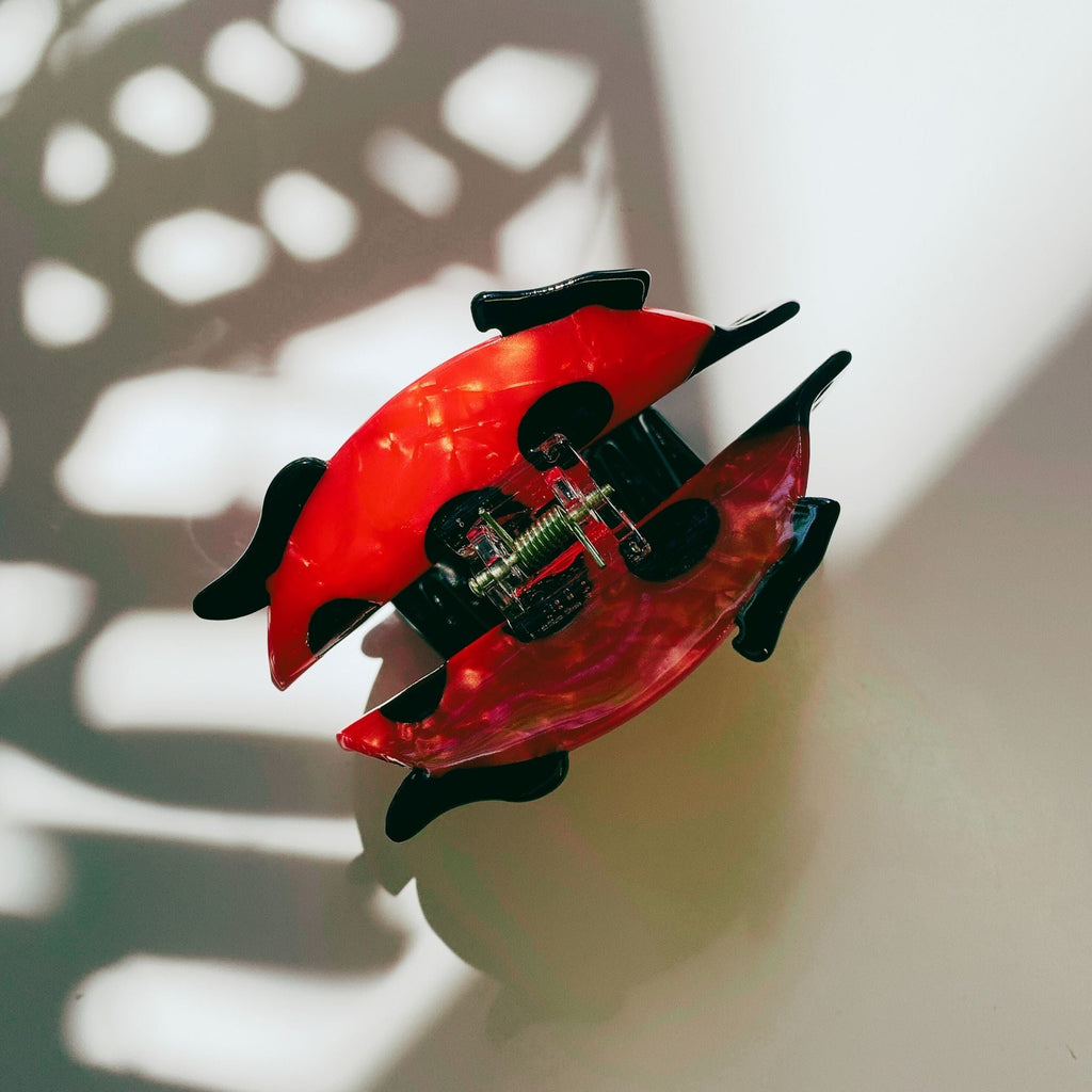 Velvet Claws Ladybug Hair Claw