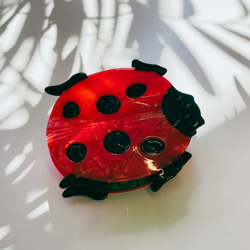 Velvet Claws Ladybug Hair Claw
