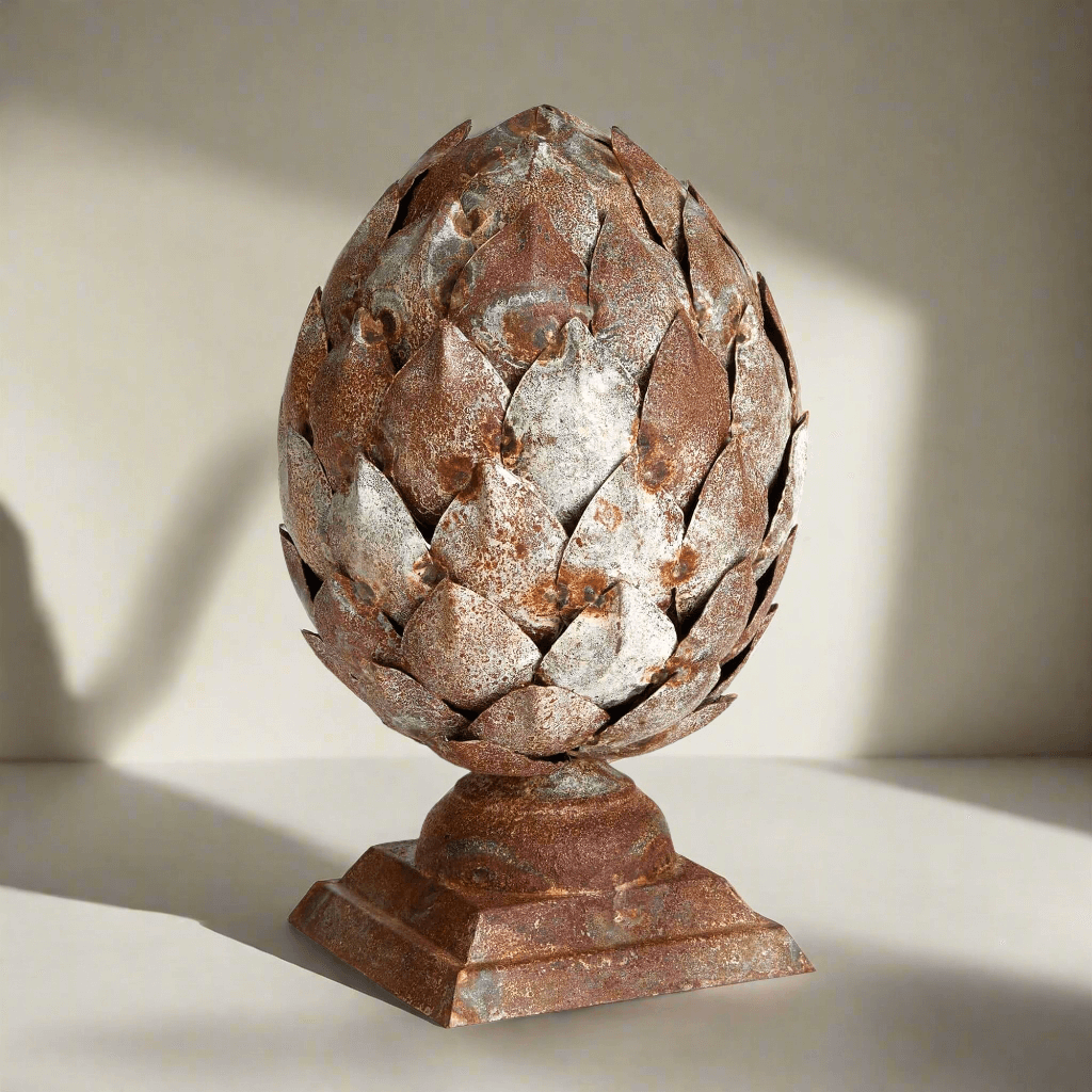 Vintage Galvanized Metal Artichoke Finial