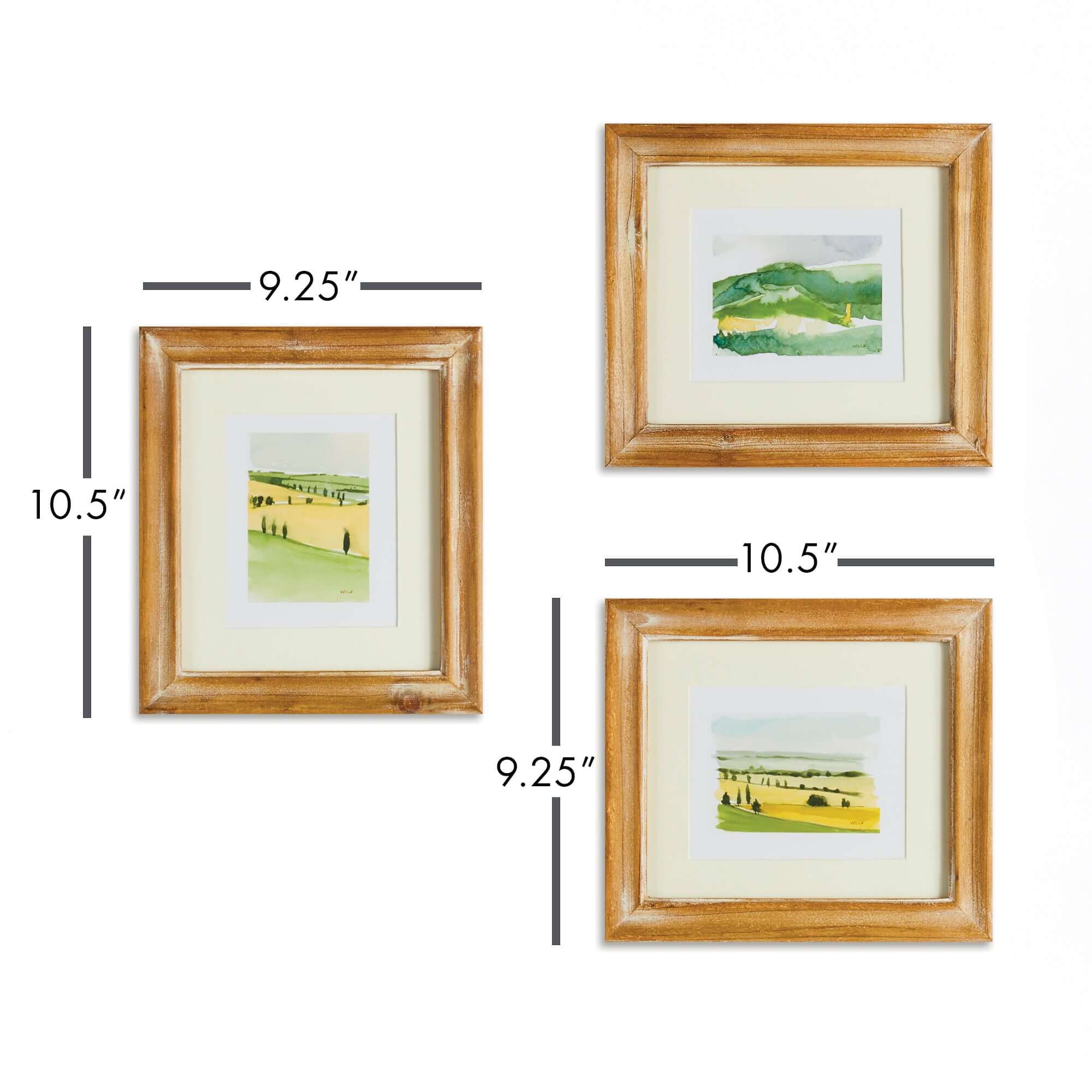 Vintage Italian Countryside Watercolor Wall Art (Set of 3)