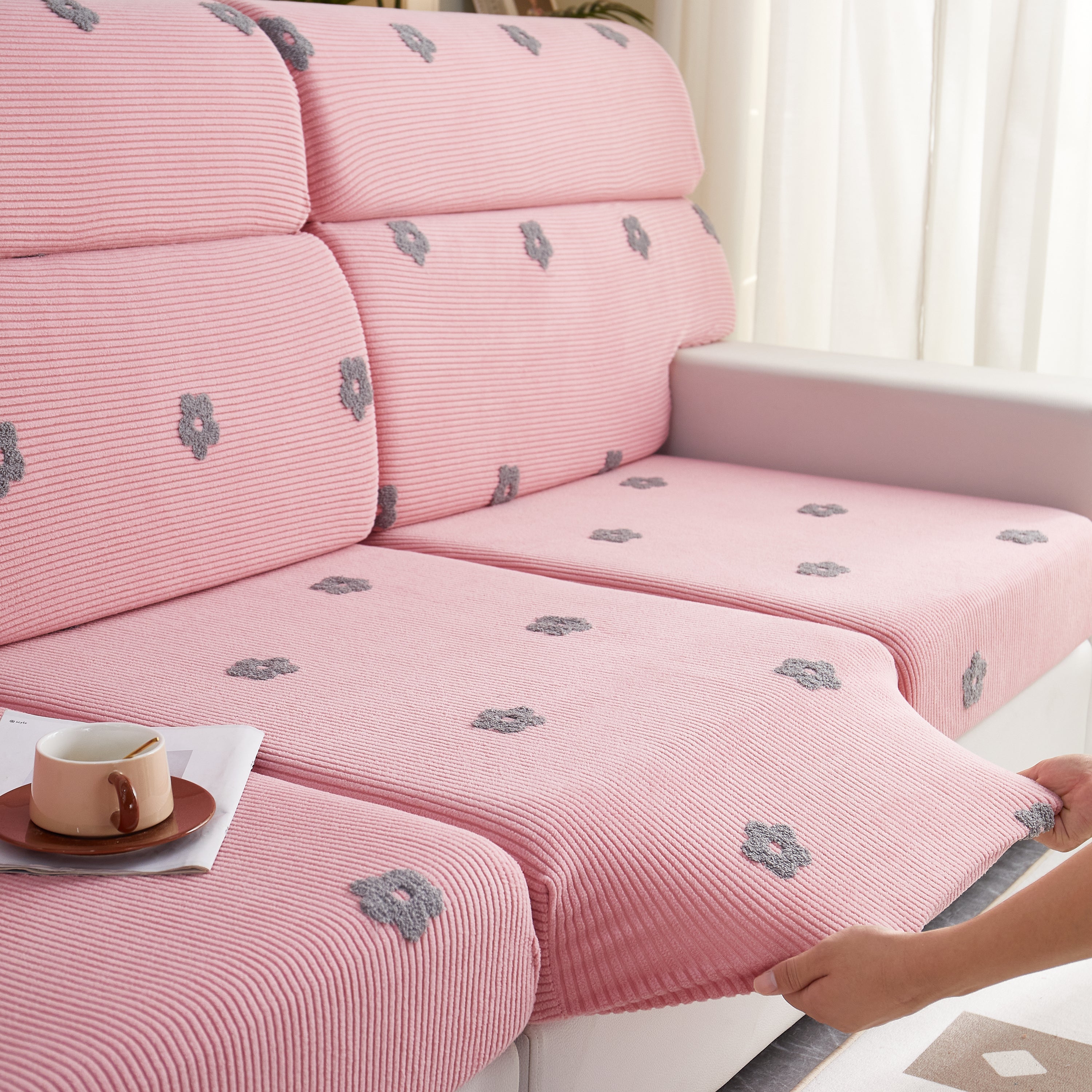 Polar Fleece Sofa Cushion Covers for Sofa 1/2/3/4 Seater, Best Seat Covers for Dogs, Pet Couch Protector