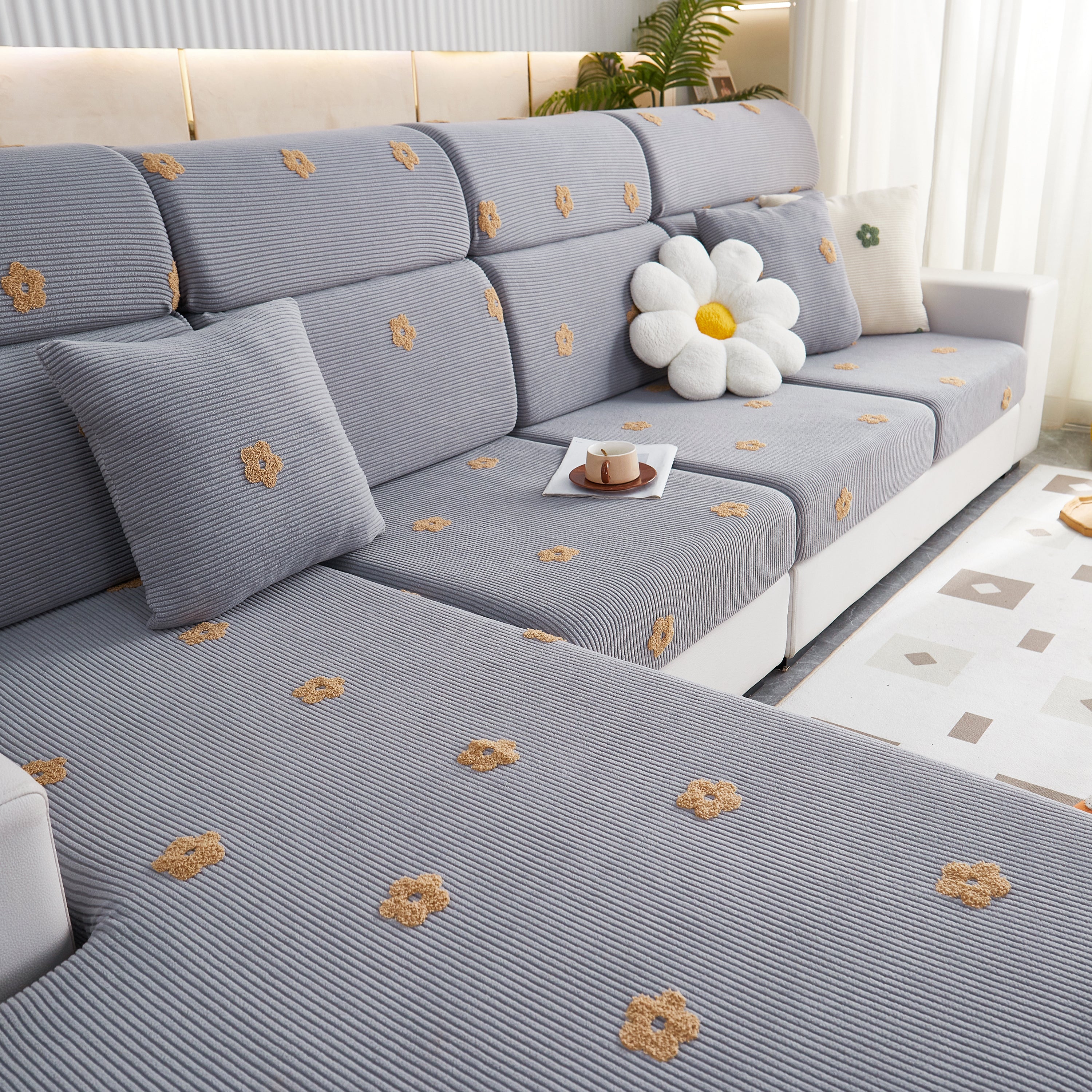 Polar Fleece Sofa Cushion Covers for Sofa 1/2/3/4 Seater, Best Seat Covers for Dogs, Pet Couch Protector