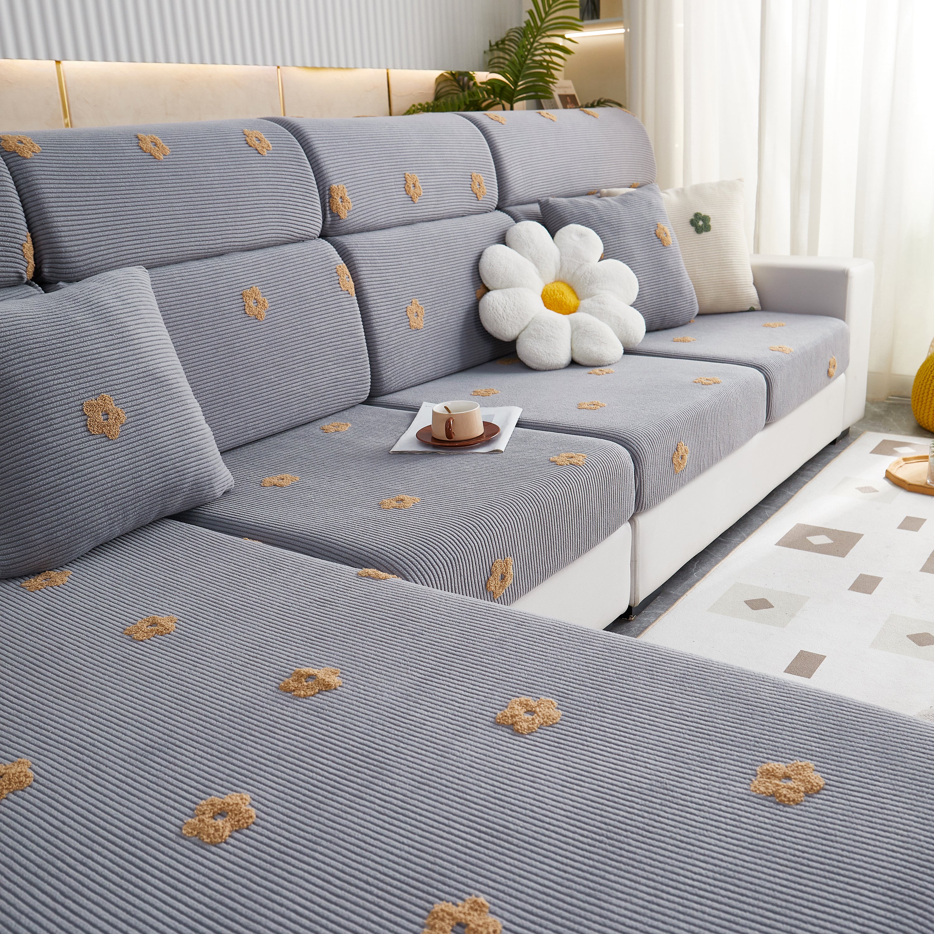 Polar Fleece Sofa Cushion Covers for Sofa 1/2/3/4 Seater, Best Seat Covers for Dogs, Pet Couch Protector
