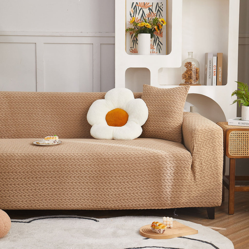 3D Geometric Stretch Sofa Slipcovers Non Slip Pet Friendly Washable Fitted Sofa Covers