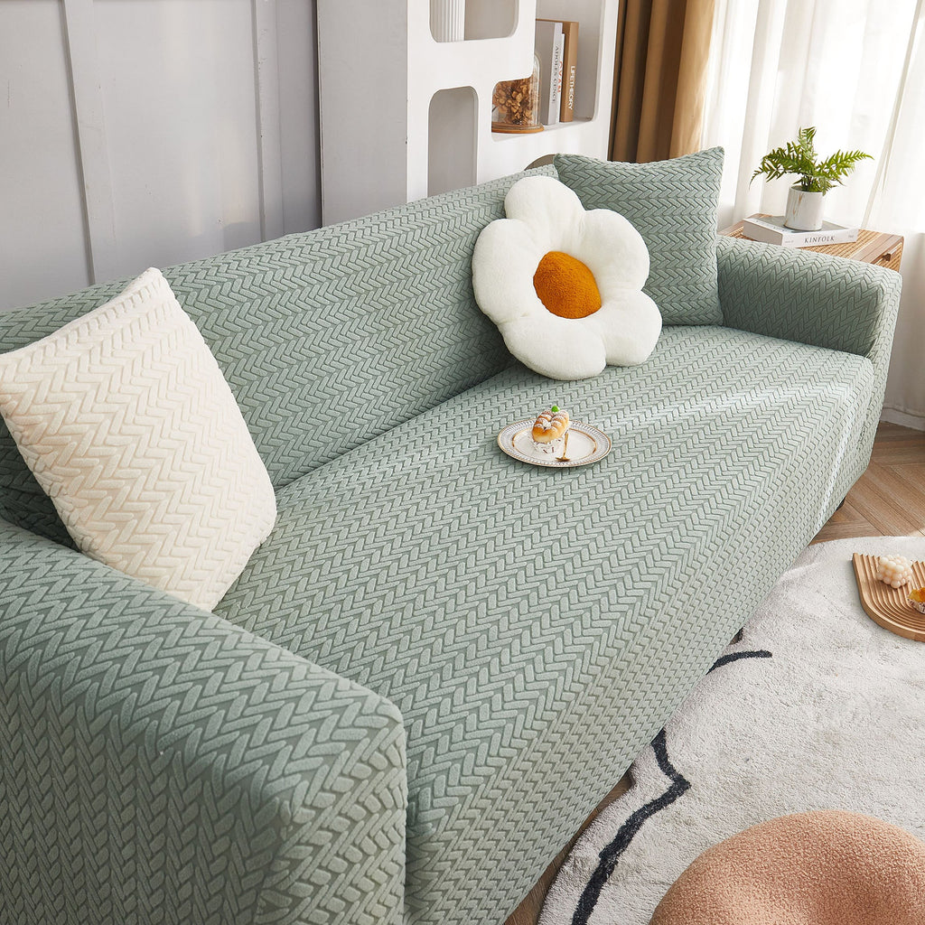 3D Geometric Stretch Sofa Slipcovers Non Slip Pet Friendly Washable Fitted Sofa Covers