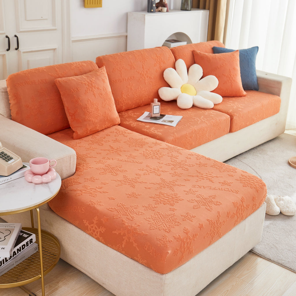 Cooling Silk Fabric Stretchable Cushion Cover, Non-Slip Furniture Protector for Kids, Chaise Lounge Cushion Covers