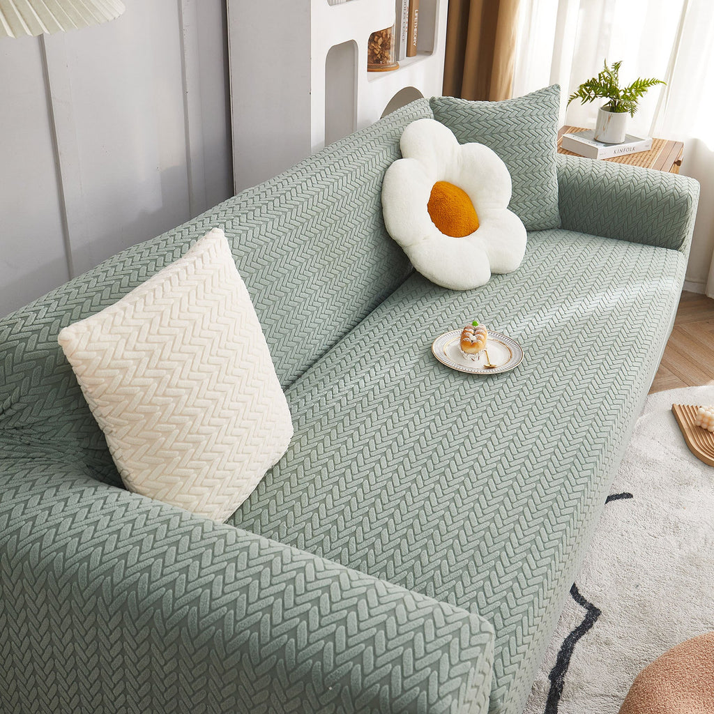 3D Geometric Stretch Sofa Slipcovers Non Slip Pet Friendly Washable Fitted Sofa Covers