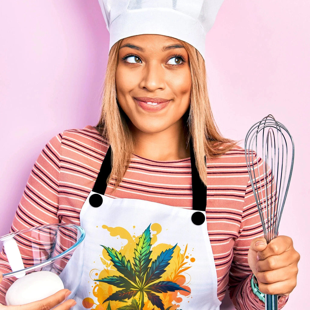 Warm Cannabis Paradise Chef's Weed Apron