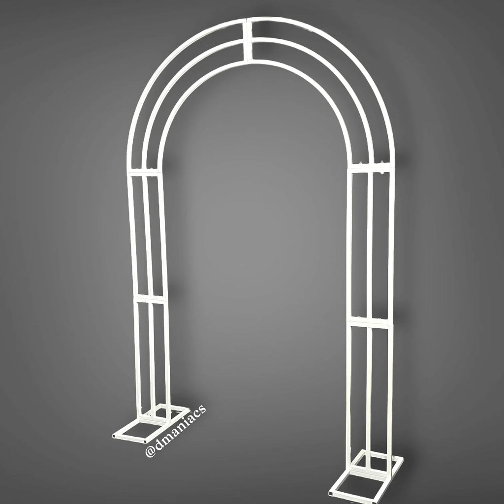 White Metal Wedding Arch Backdrop Decor Stand