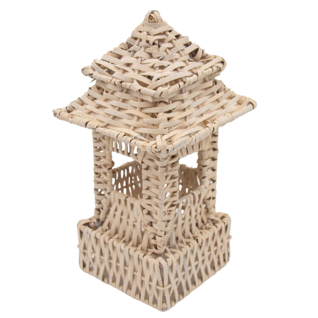 White Rattan Pagoda Set - 1 Large & 1 Small