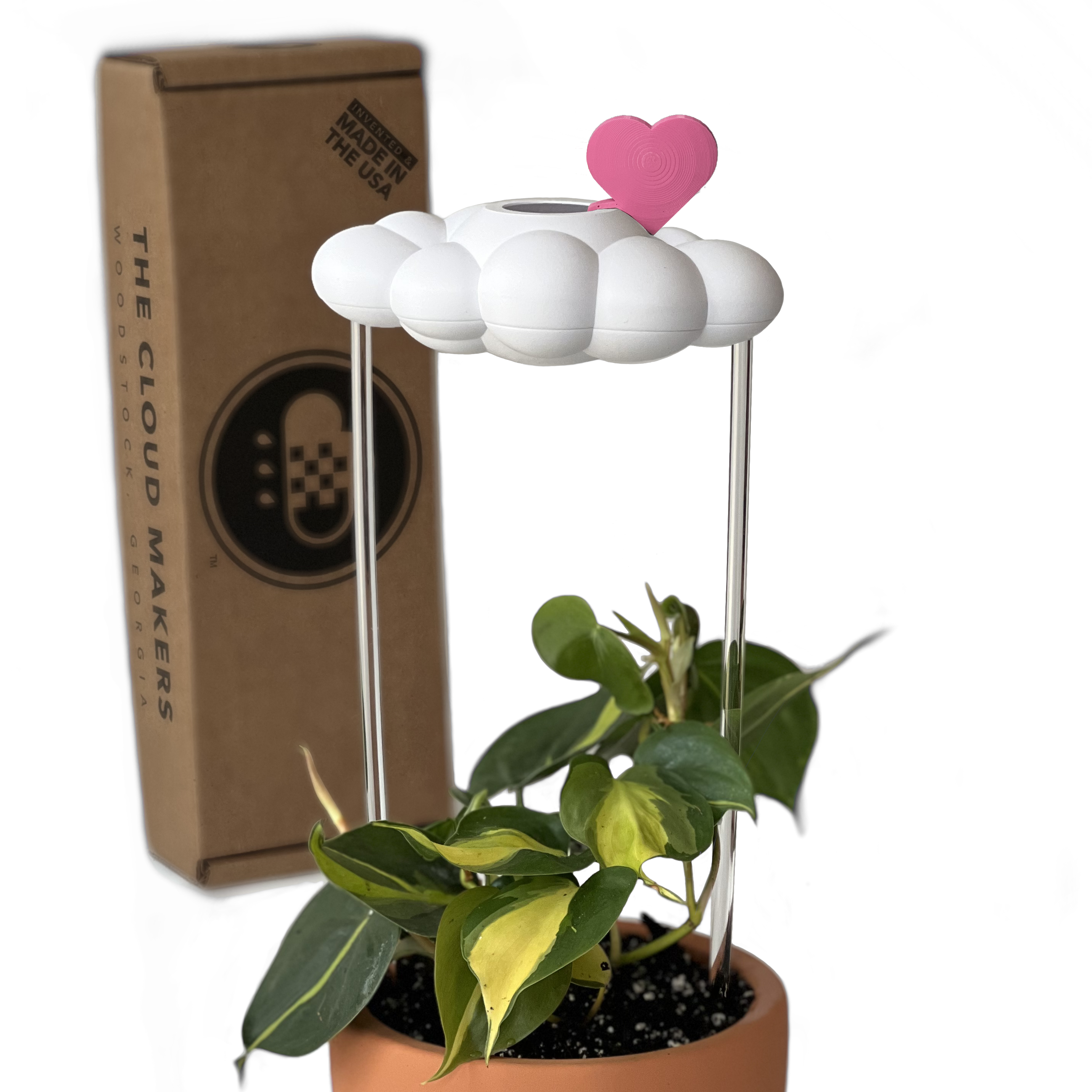 Original Dripping Rain Cloud with Pink Heart Charm