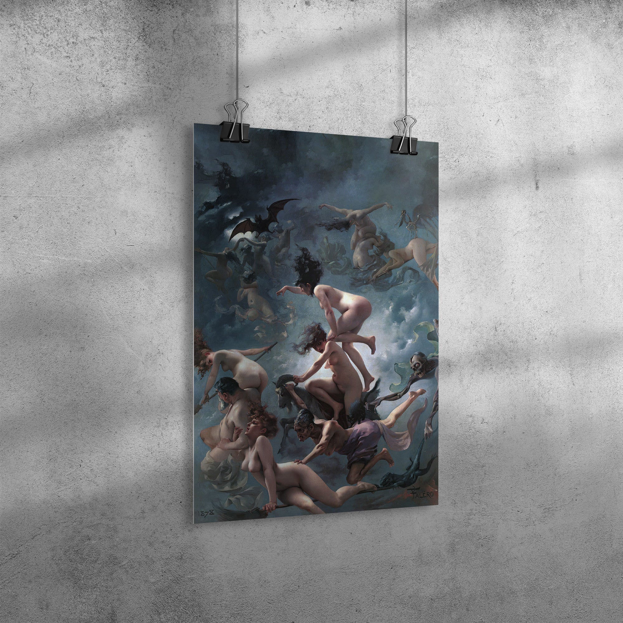 "Witches Going to their Sabbath" by Luis Ricardo Falero Matte Poster