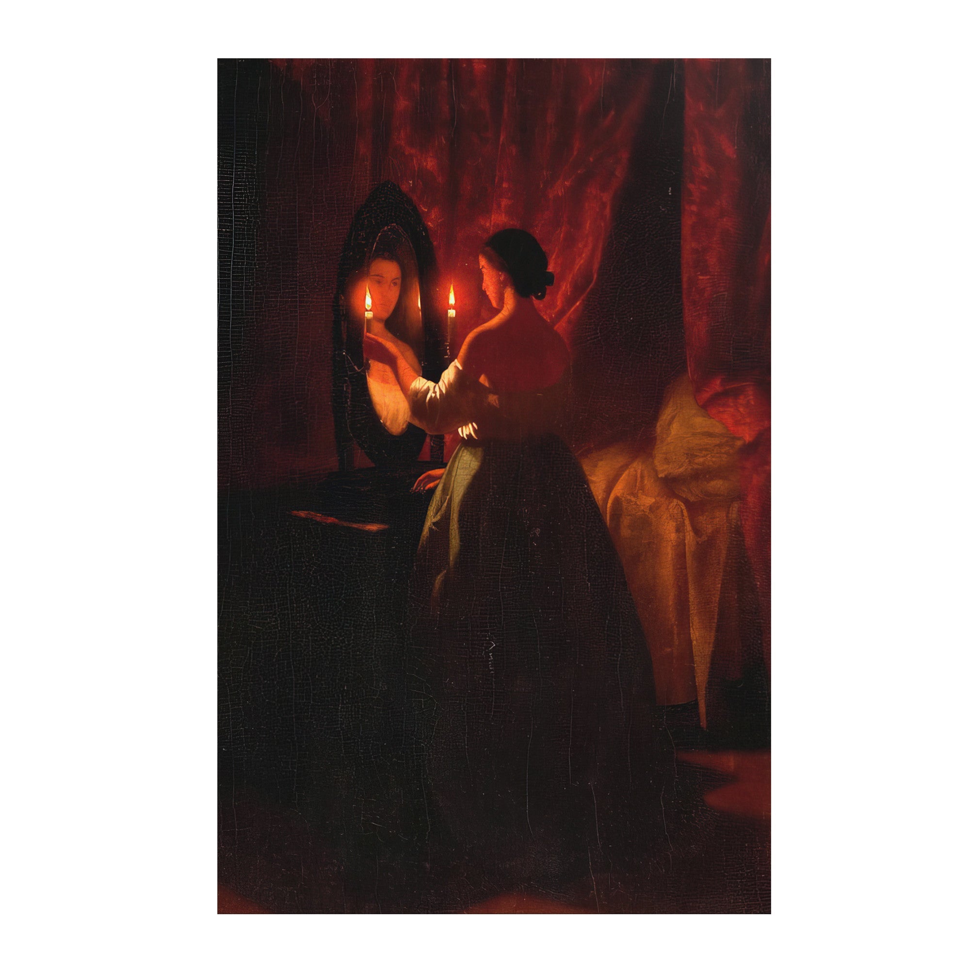 "Woman at a Mirror" by Johann Mongels Culverhouse Matte Poster