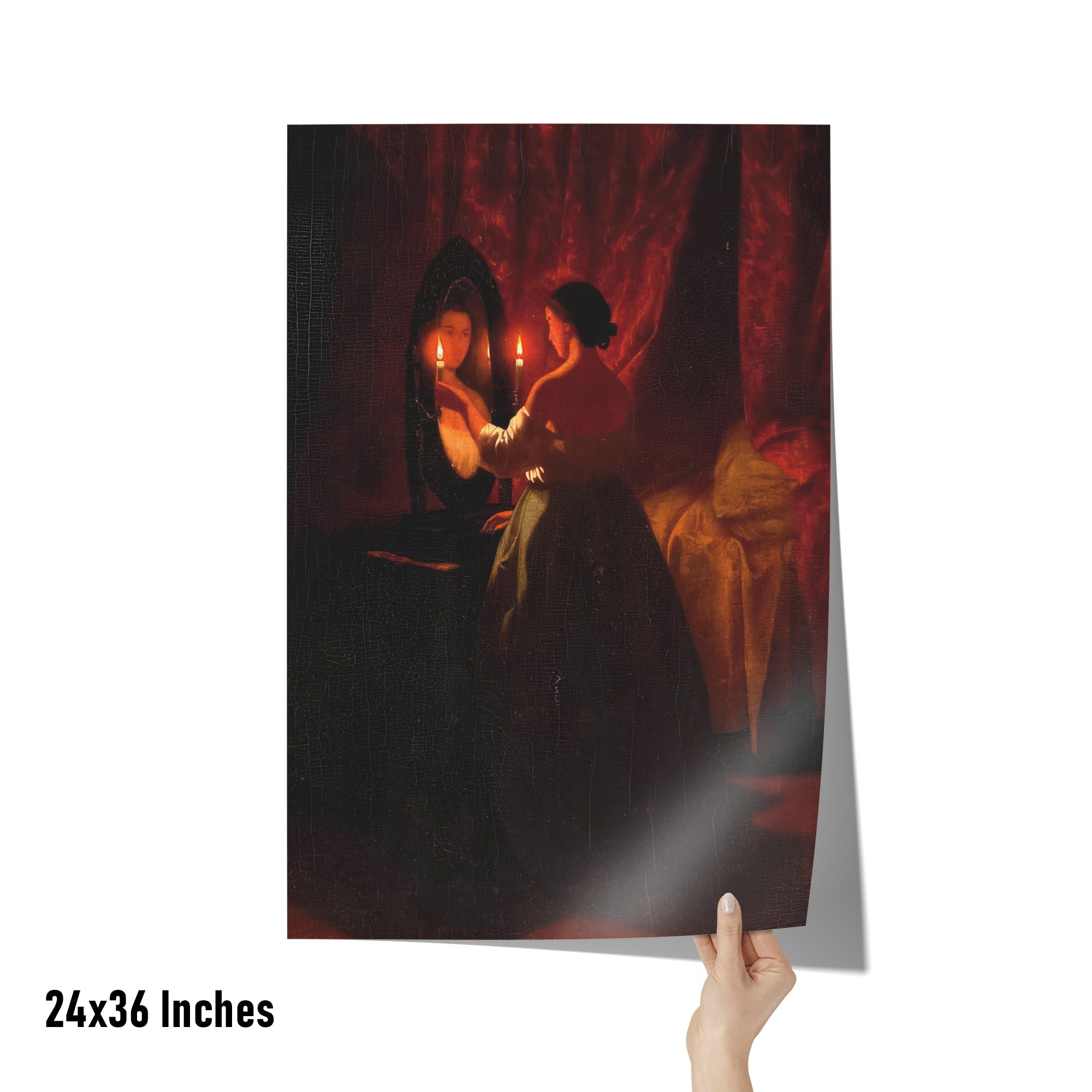 "Woman at a Mirror" by Johann Mongels Culverhouse Matte Poster