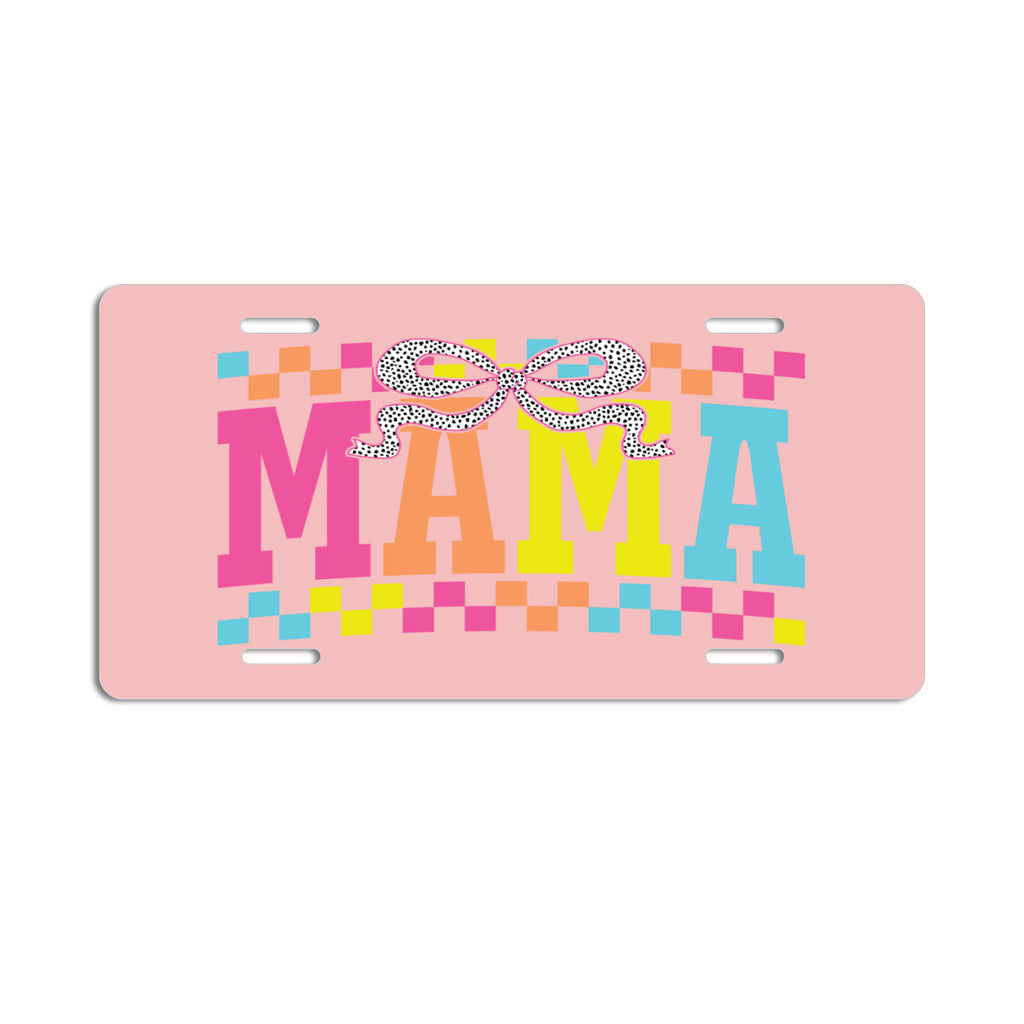Mama Pink Aluminum Vaniety License Plate Auto Accessory