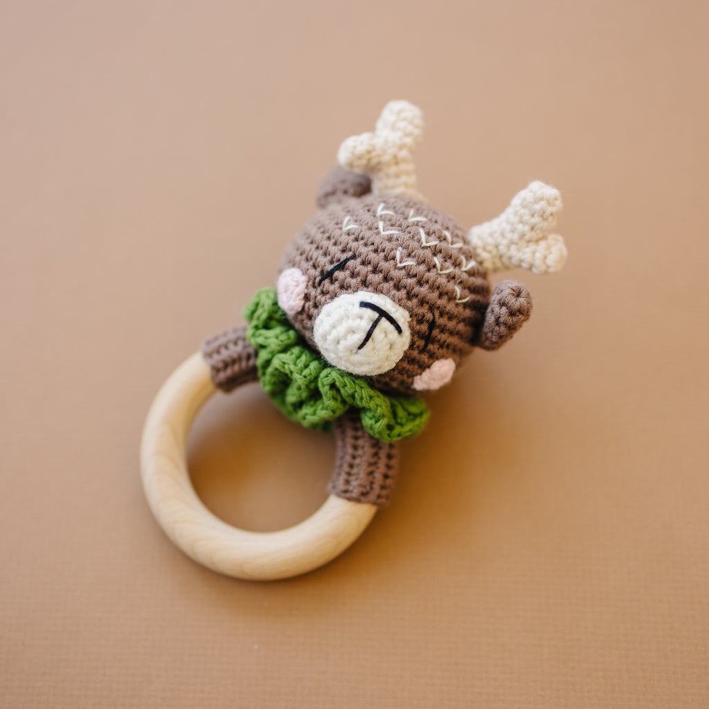 Crocheted Reindeer Rattle