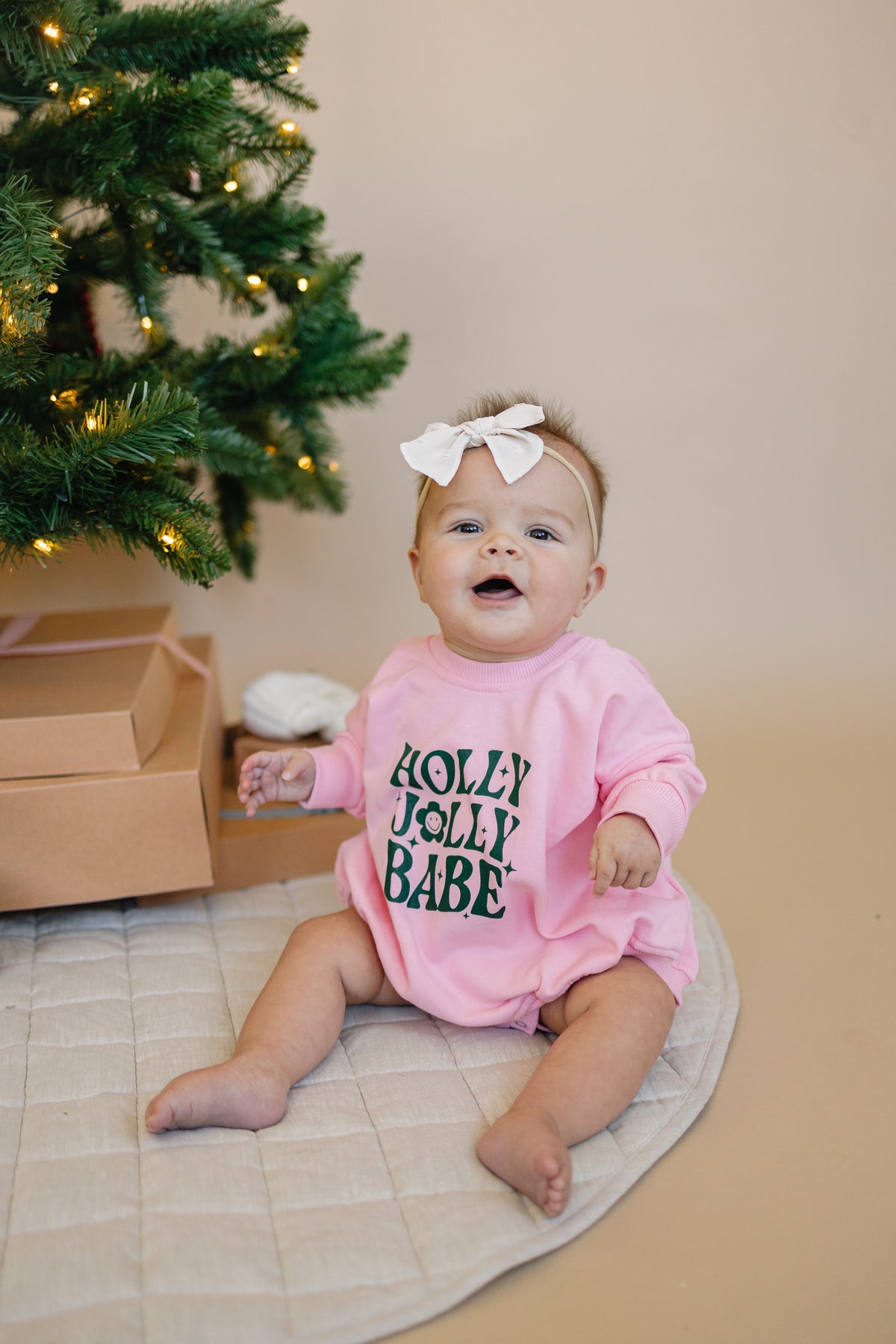 Holly Jolly Babe Christmas Sweatshirt Romper