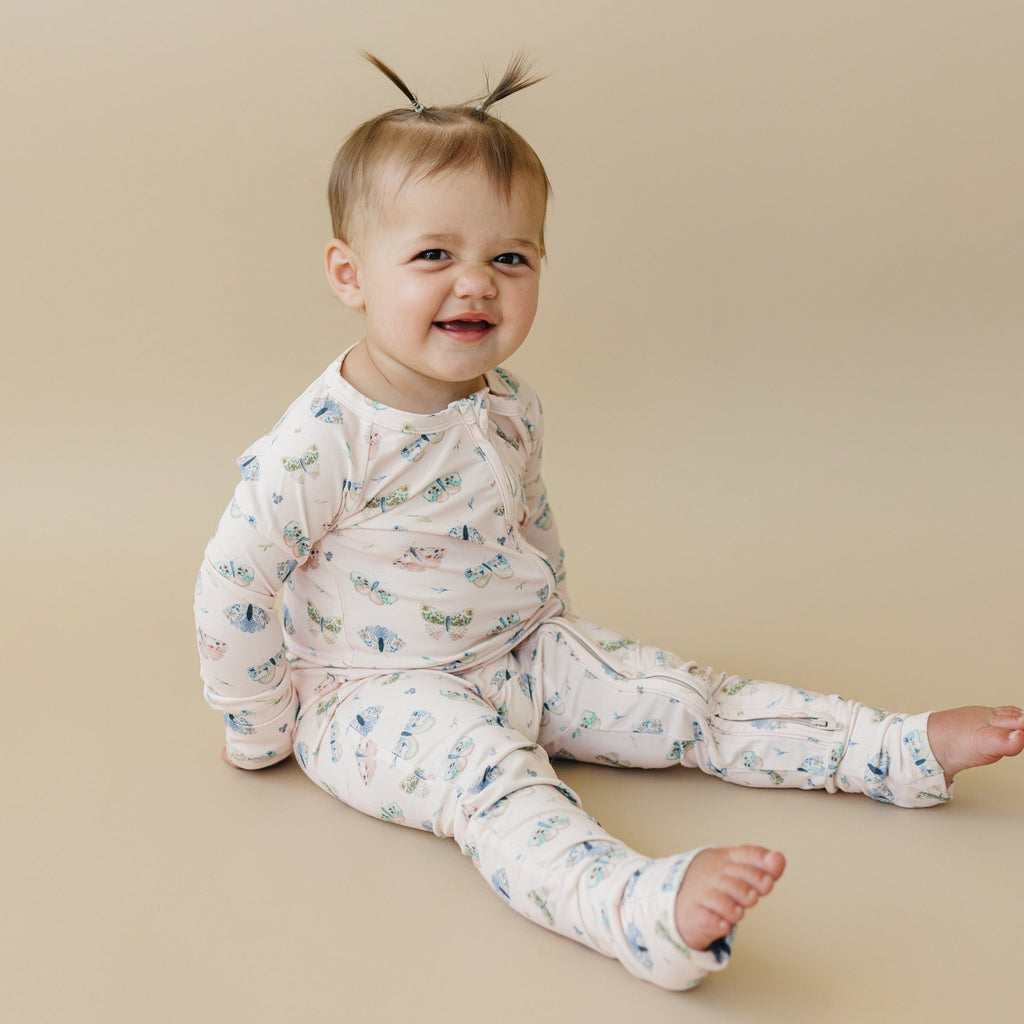 Luna Moths Bamboo Zippy Pajamas