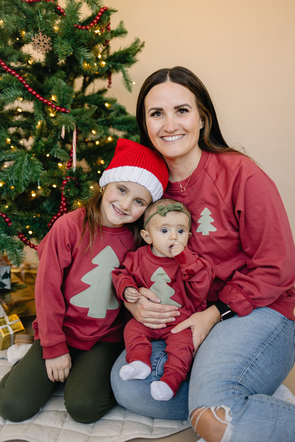 Adult Christmas Tree Patch Crewneck Sweatshirt