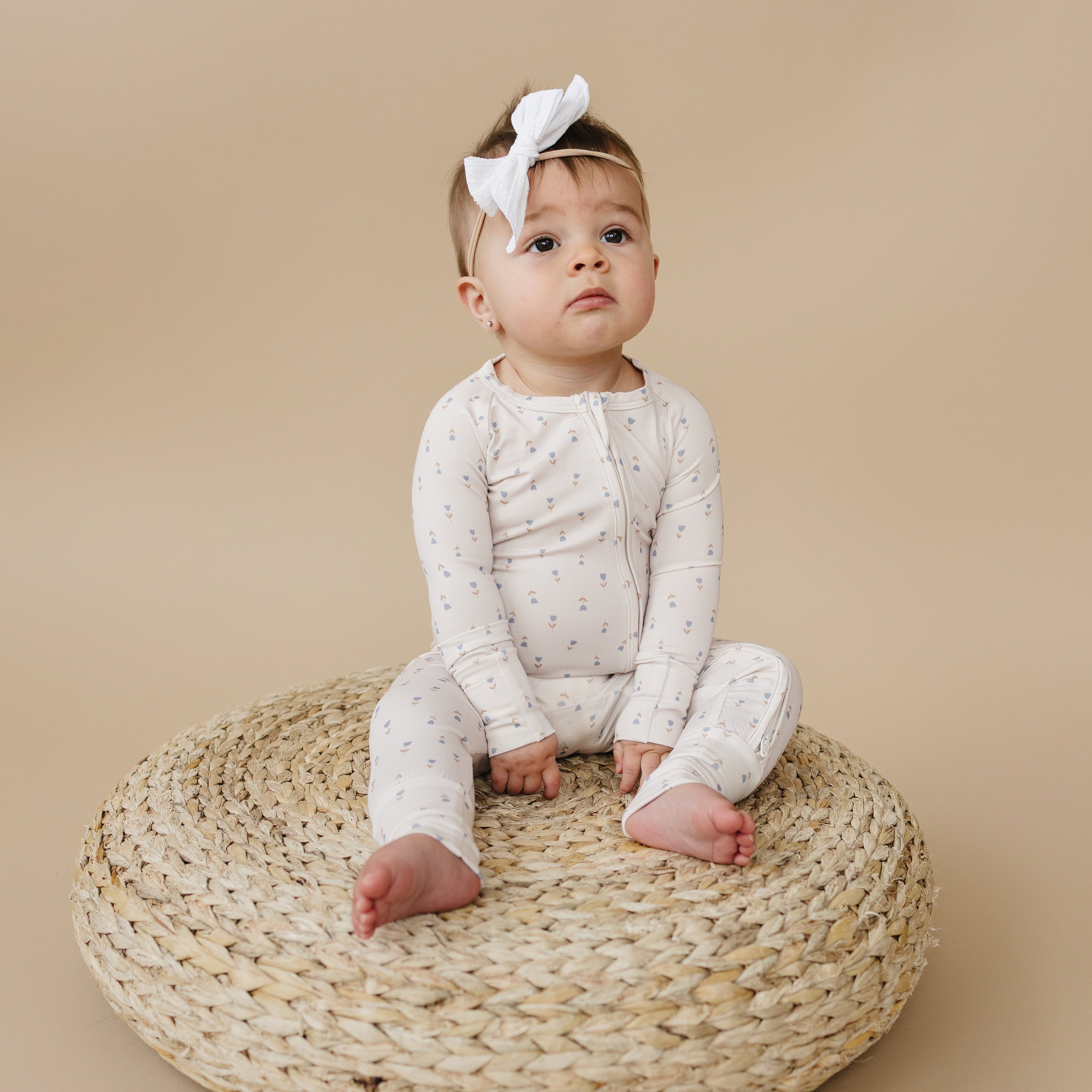 Tiny Tulips Bamboo Zippy Pajamas