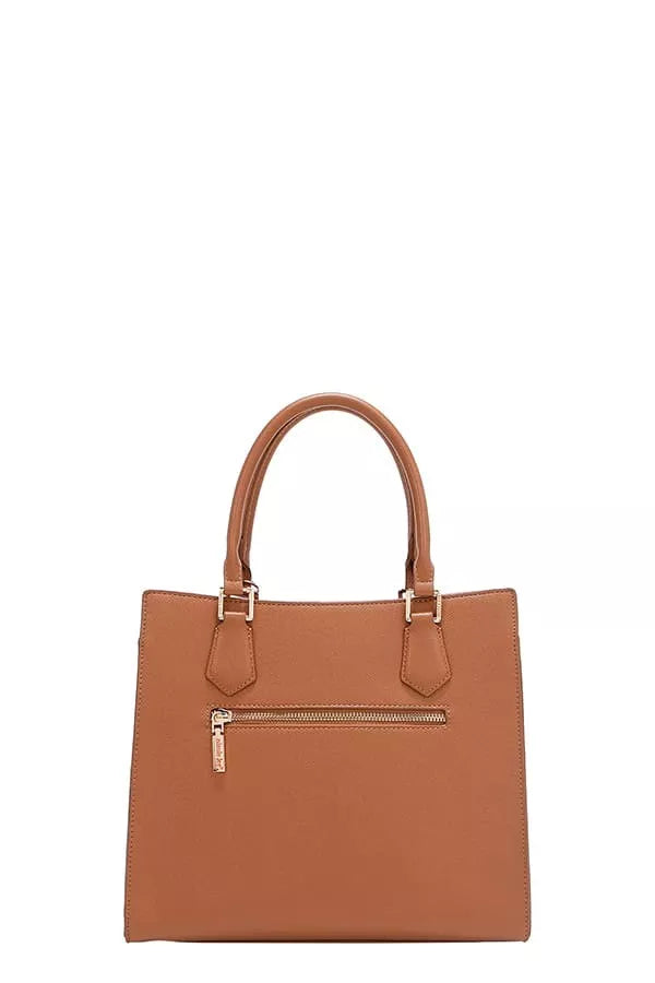 Nicole Lee USA Structured Tote Bag Monogram Print Pattern