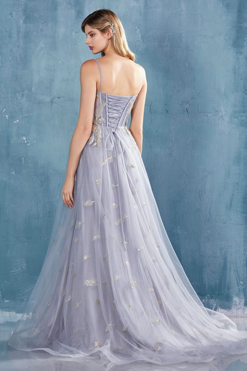 Star of My Eye Royal Princess Look Embroidered Sweetheart Long Ball & Prom Dress CDA0824