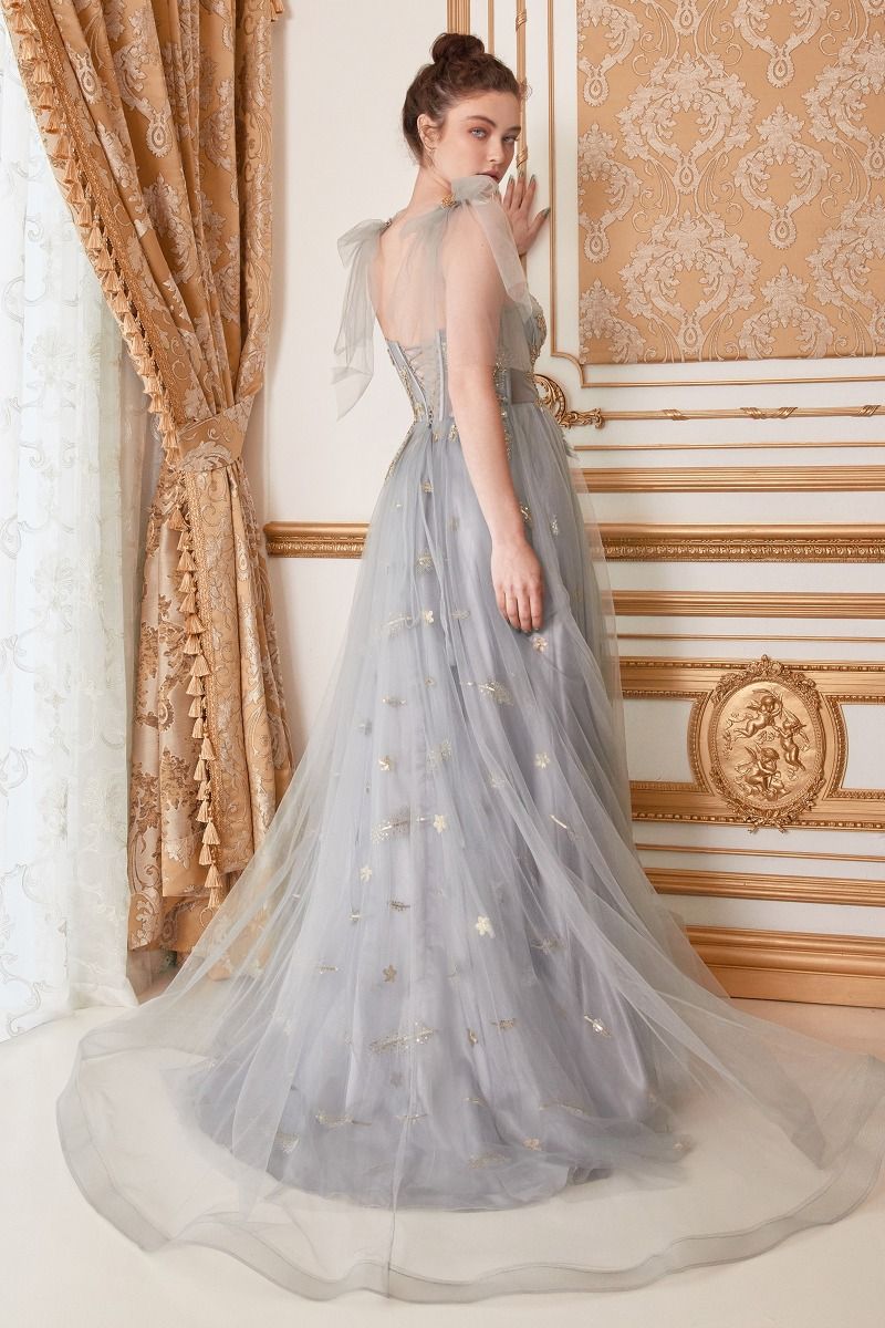 Star of My Eye Royal Princess Look Embroidered Sweetheart Long Ball & Prom Dress CDA0824