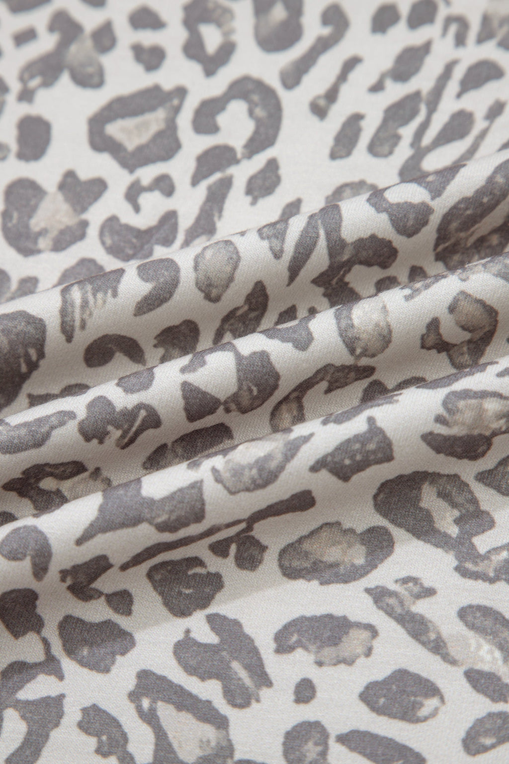 Leopard Patchwork Crew Neck Sweatshirt