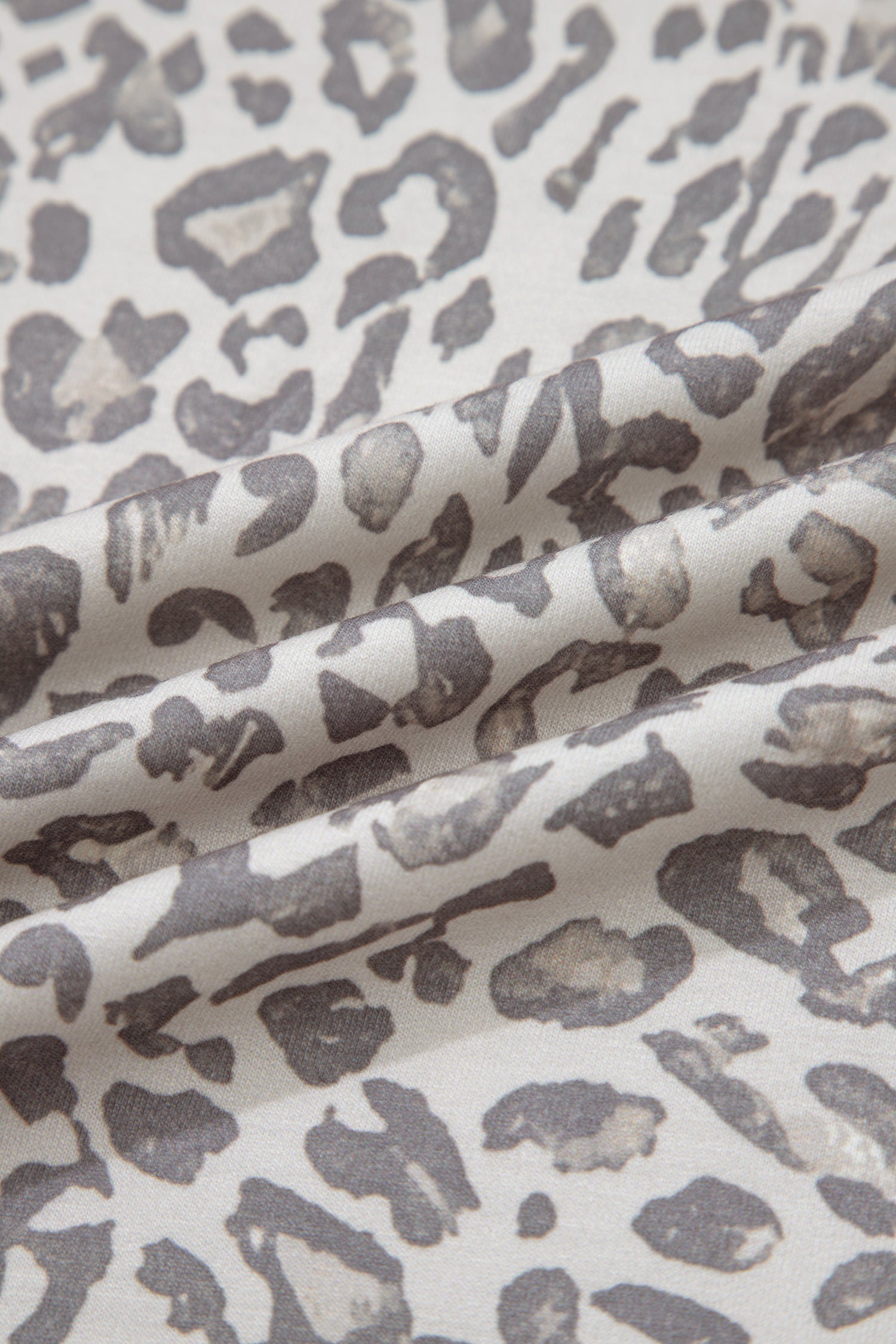 Leopard Patchwork Crew Neck Sweatshirt
