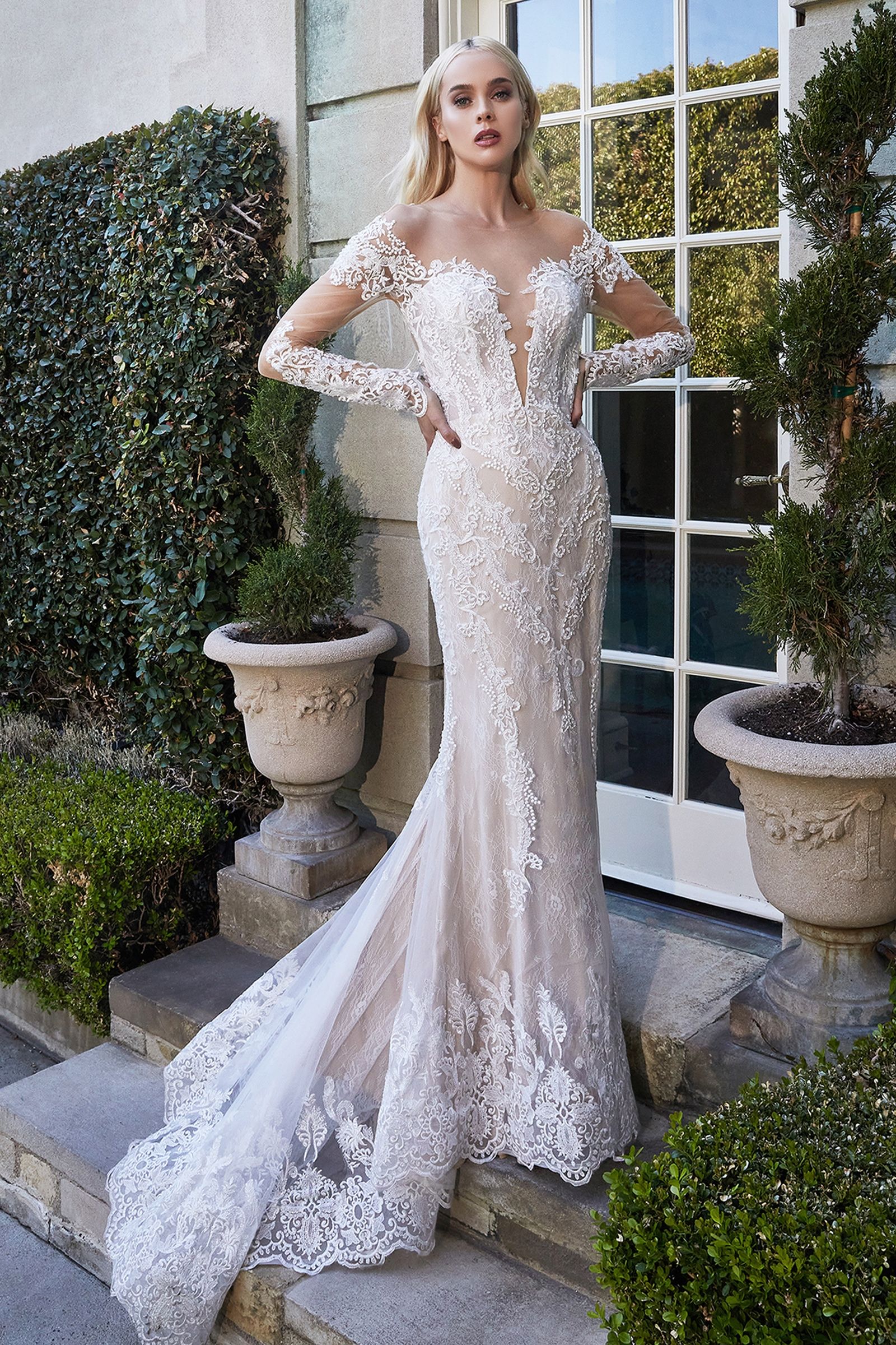 BOHEMIAN LACE MERMAID GOWN CDA1022