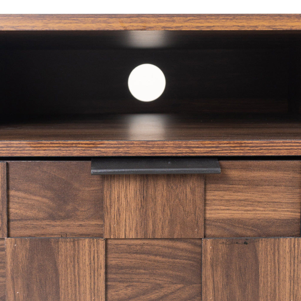 Mid Century TV Stand with 2 Drawers, Media Console Table for TVs up to 85'', Entertainment Center with Storage for Living room, Bedroom, Home Theatre