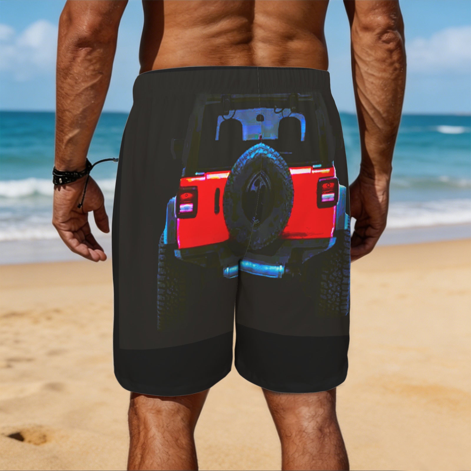 Buckle Up!  4-wheel Drive Men's All Over Print Beach Shorts | Ships from USA