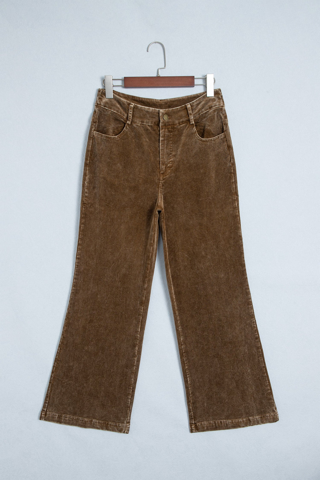 Solid Corduroy Mineral Washed Straight Leg Pants