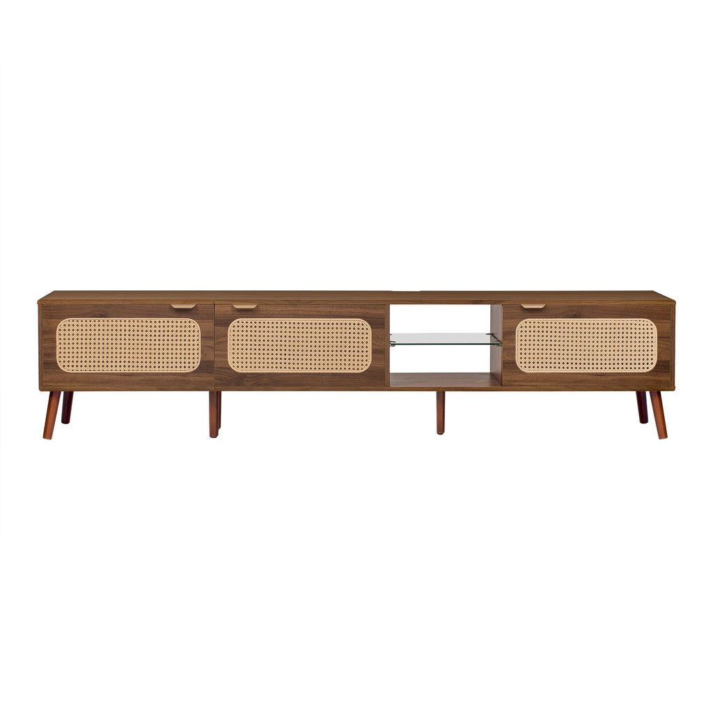 78' TV Stand for 75/80/85 inch TV, Console with Ample Storage for Living Room, Bedroom, Entertainment Center with Open Shelf